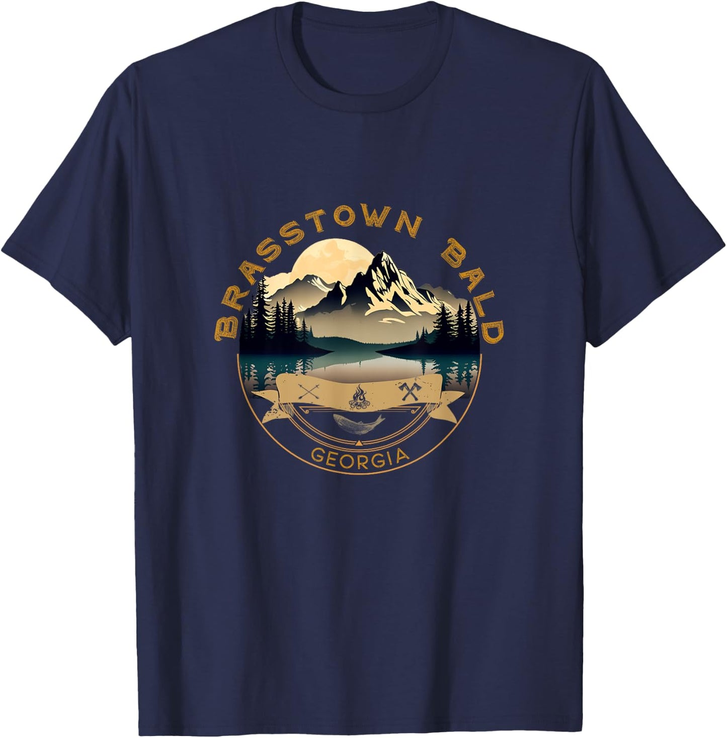 Brasstown Bald Vacation Apparel - Brasstown Bald Souvenir T-Shirt - T-Shirt | Navy