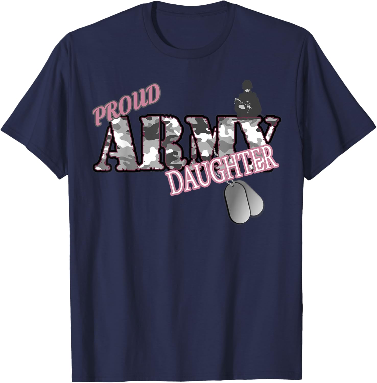 Proud Army Daughter T-Shirt - T-Shirt | Navy
