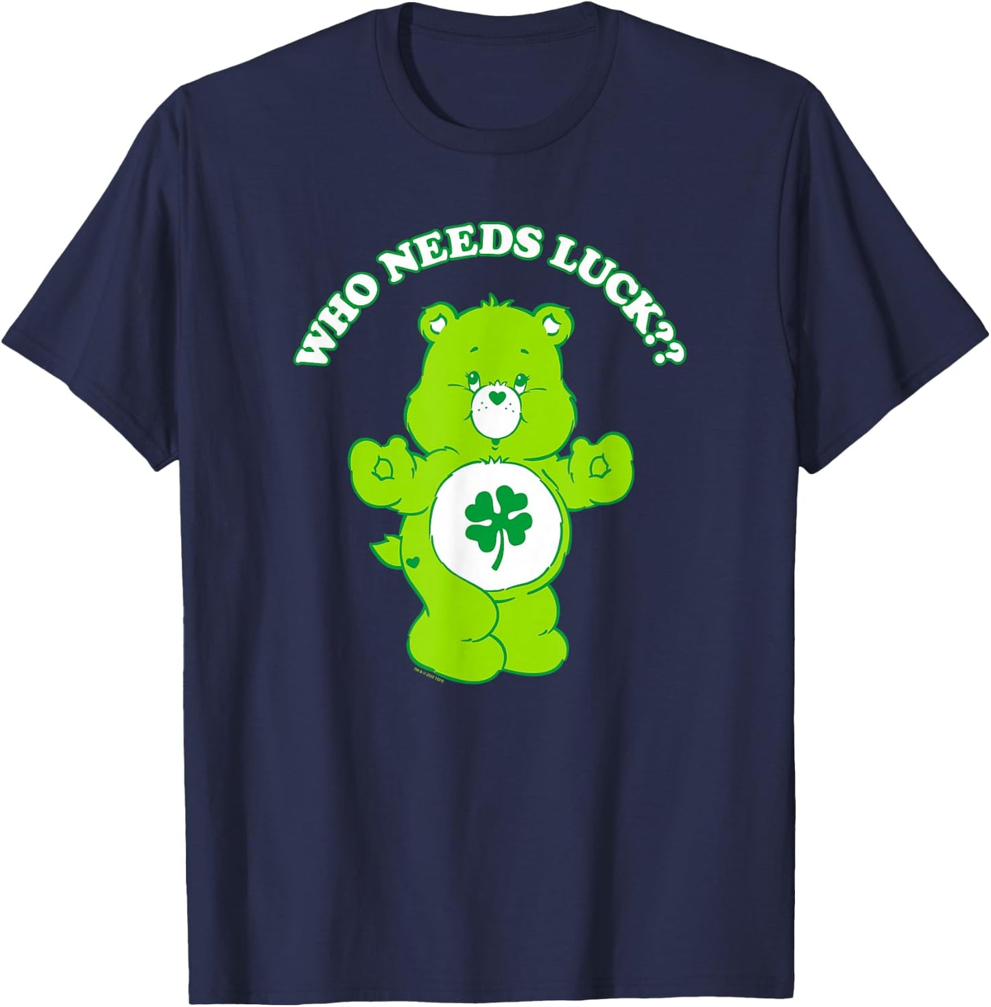 Care Bears St Patrick's Tag Good Luck Bear Who Needs Luck? , black T-Shirt - T-Shirt | Navy