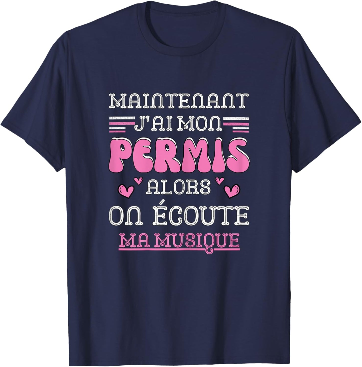 Driving License Gift Girl, Driving Car Humor T-Shirt - T-Shirt | Navy