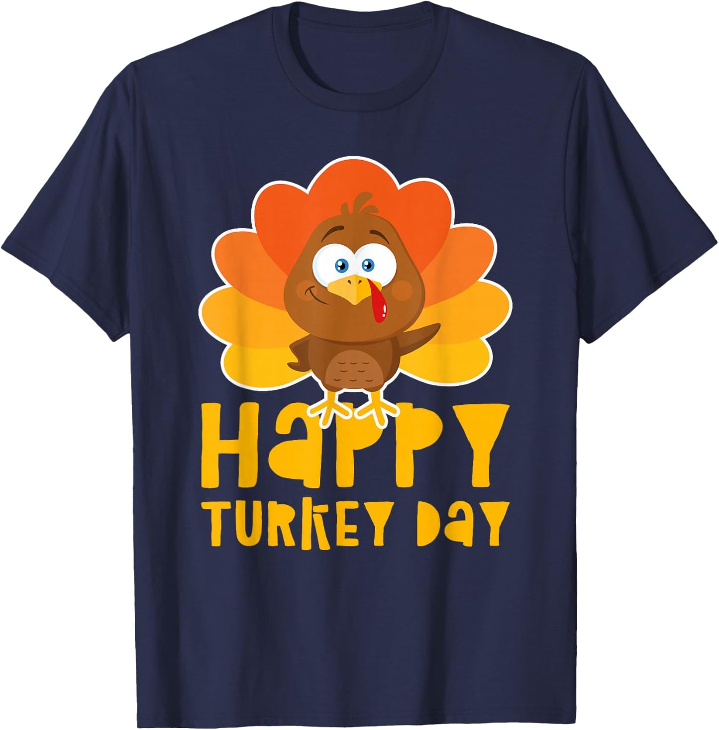 Happy Thanksgiving Shirt Men Women Kids Family Turkey Day T-Shirt - T-Shirt | Navy