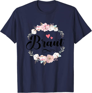 JGA Braut Junggesellinnenabschied Weiß Frau Bride T-Shirt - T-Shirt | Navy