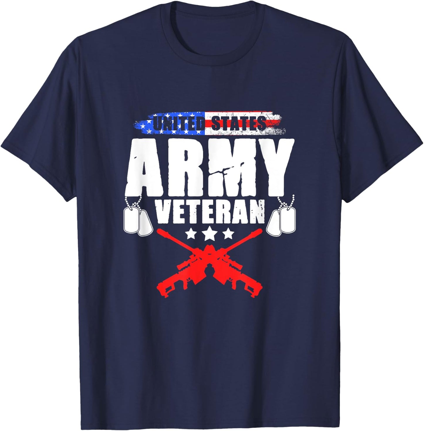 United States Army Veteran Military Soldier Memorial Day T-Shirt - T-Shirt | Navy