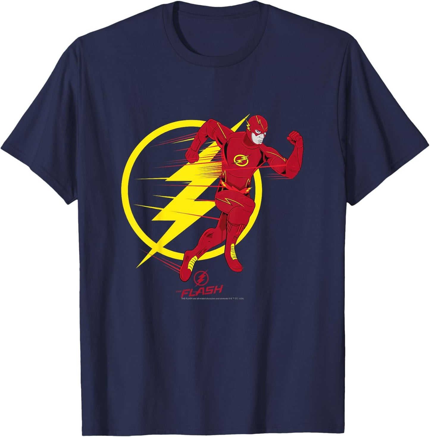 Kids The Flash Running Emblem Camiseta , Black, 2 T-Shirt - T-Shirt | Navy