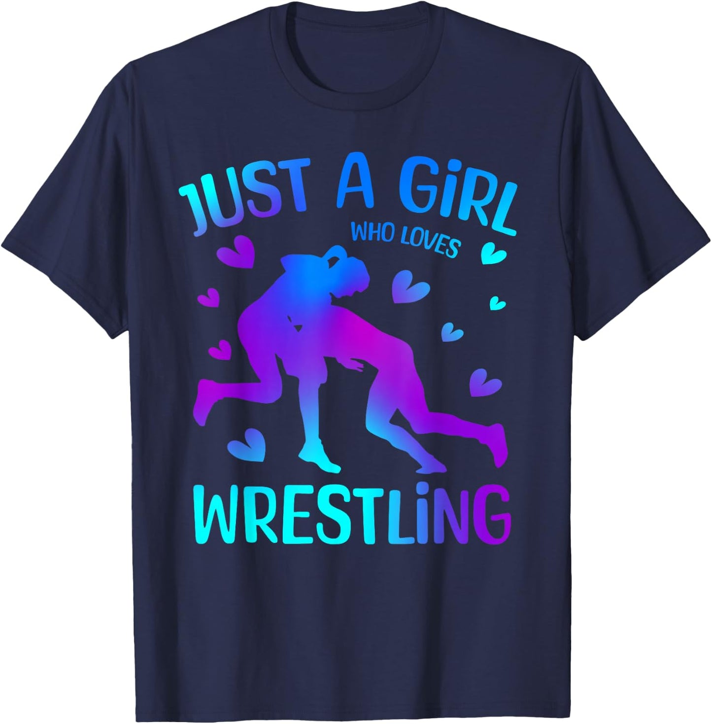 Girls Wrestling Just A Girl Who Loves Wrestling Wrestler T-Shirt - T-Shirt | Navy