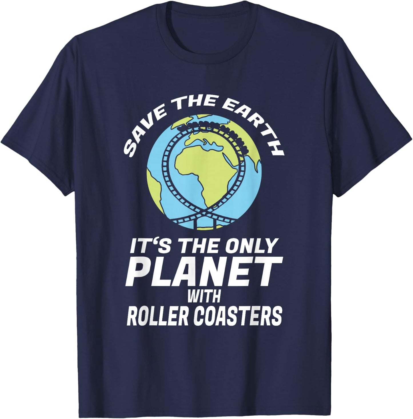 Fun Roller Coaster T-Shirt - T-Shirt | Navy