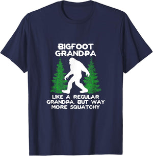 Funny Sasquatch Bigfoot Fathers Day Bigfoot Grandpa T-Shirt - T-Shirt | Navy