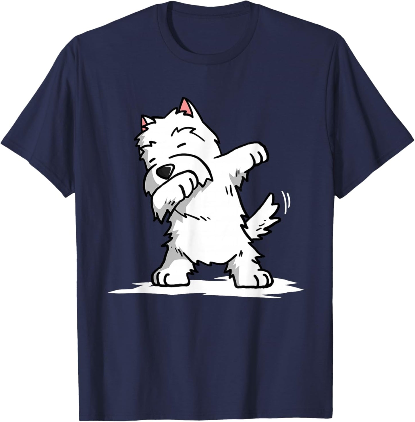 Dabbing Westie Funny West Highland White Terrier T-Shirt - T-Shirt | Navy