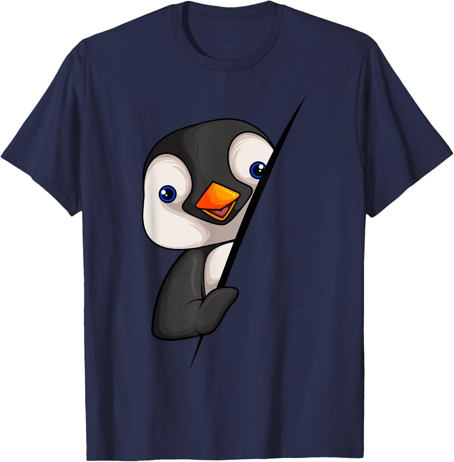 Penguin Girls Boys Children Women Penguin T-Shirt - T-Shirt | Navy