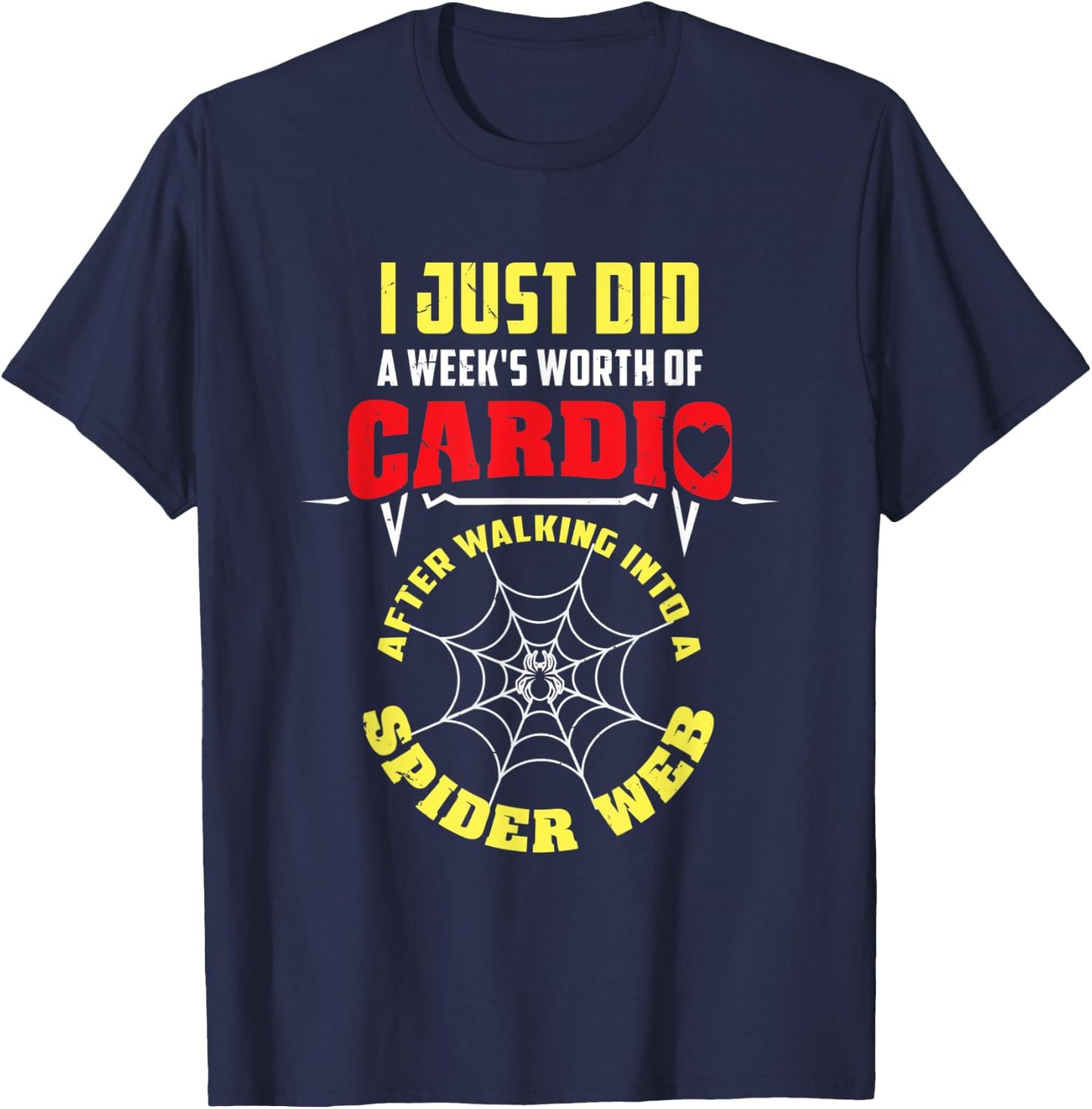 Cardio Spider Web T-Shirt - T-Shirt | Navy