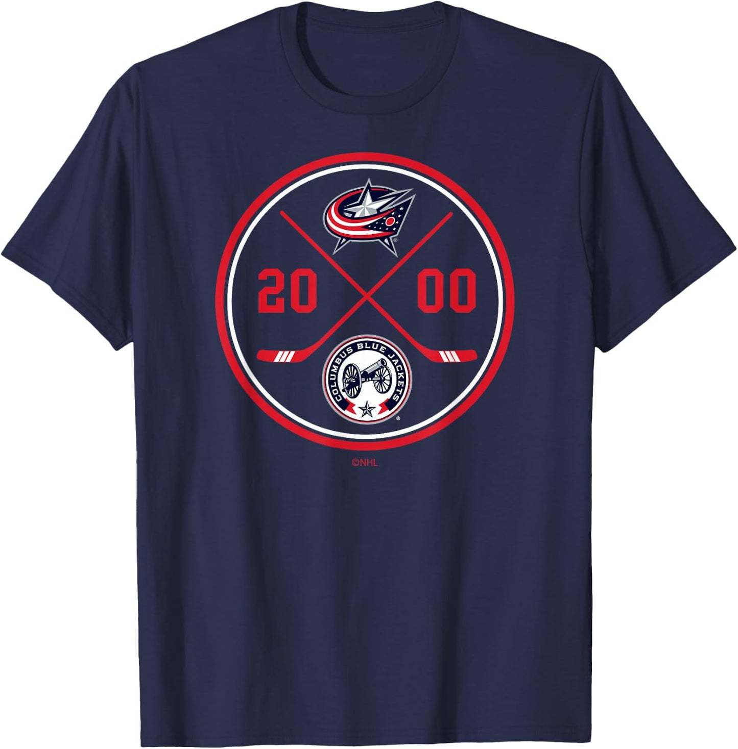 Columbus Blue Jackets Prize Officially Licensed T-Shirt - T-Shirt | Navy