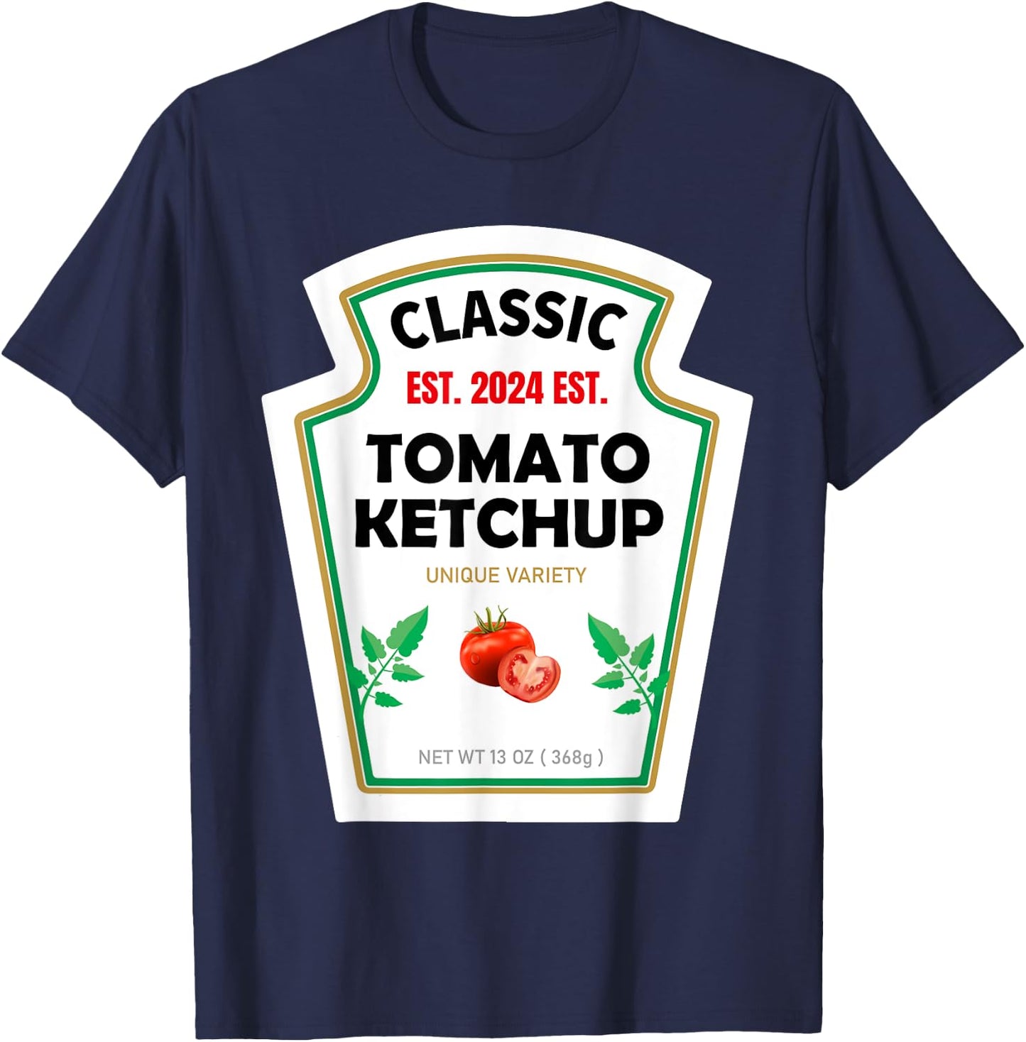 Red Ketchup DIY Costume Matching Couples Groups Halloween T-Shirt - T-Shirt | Navy