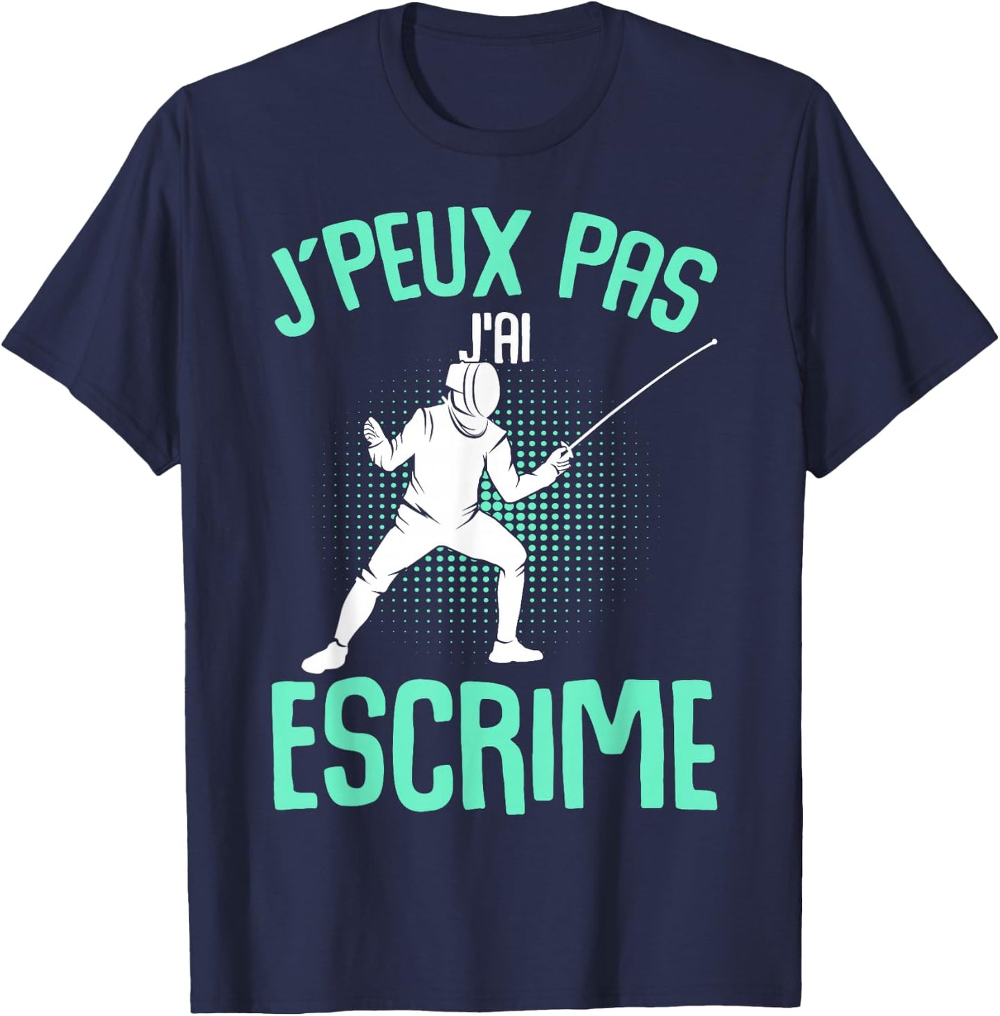 J´Peux Pas Je Ai Fencing Child Man , Black, S T-Shirt - T-Shirt | Navy