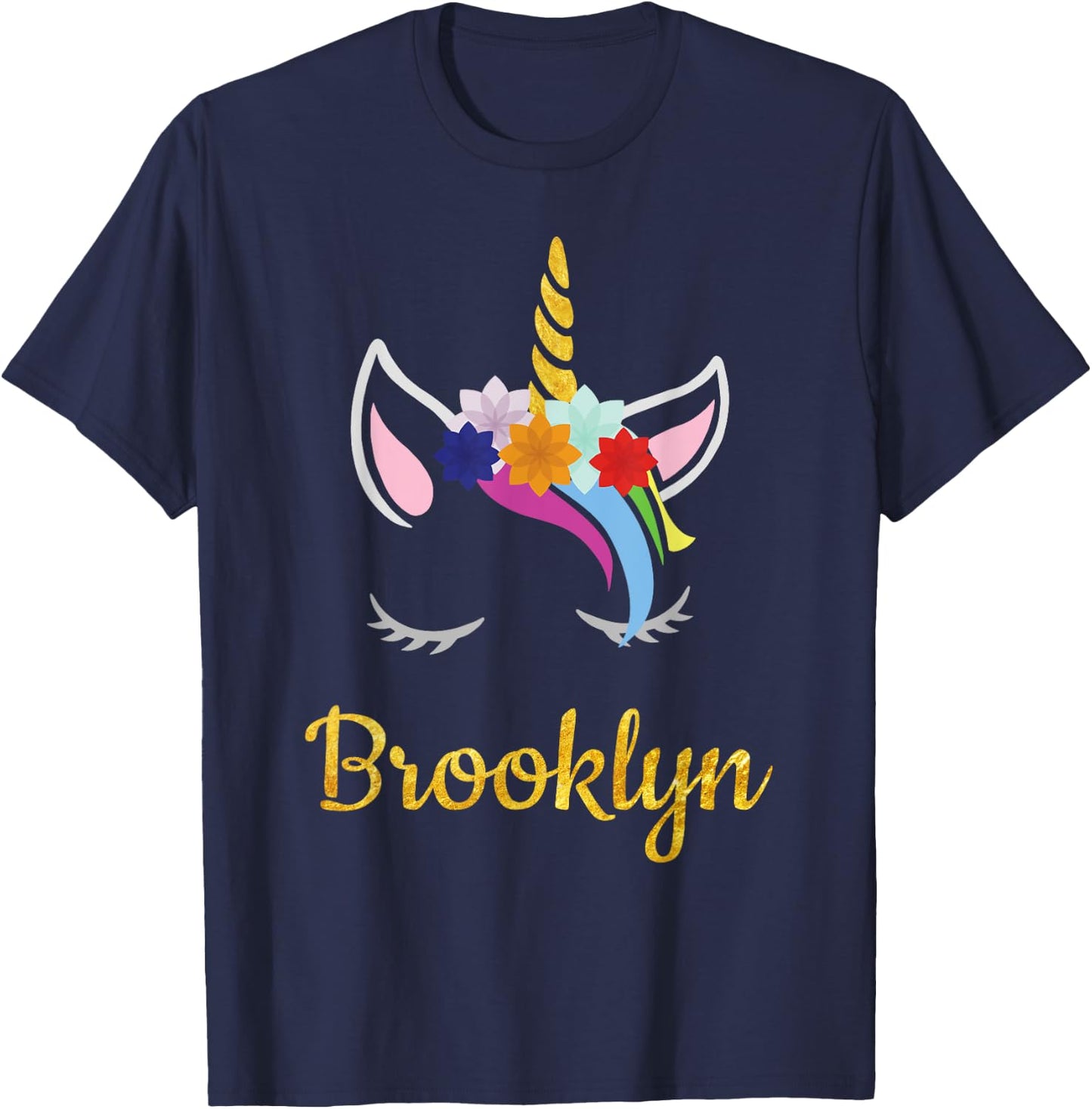 Brooklyn Unicorn Name Shirt for Brooklyn T-Shirt - T-Shirt | Navy