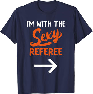 Lazy Halloween Costume for Couple I'm with The Sexy Referee T-Shirt - T-Shirt | Navy