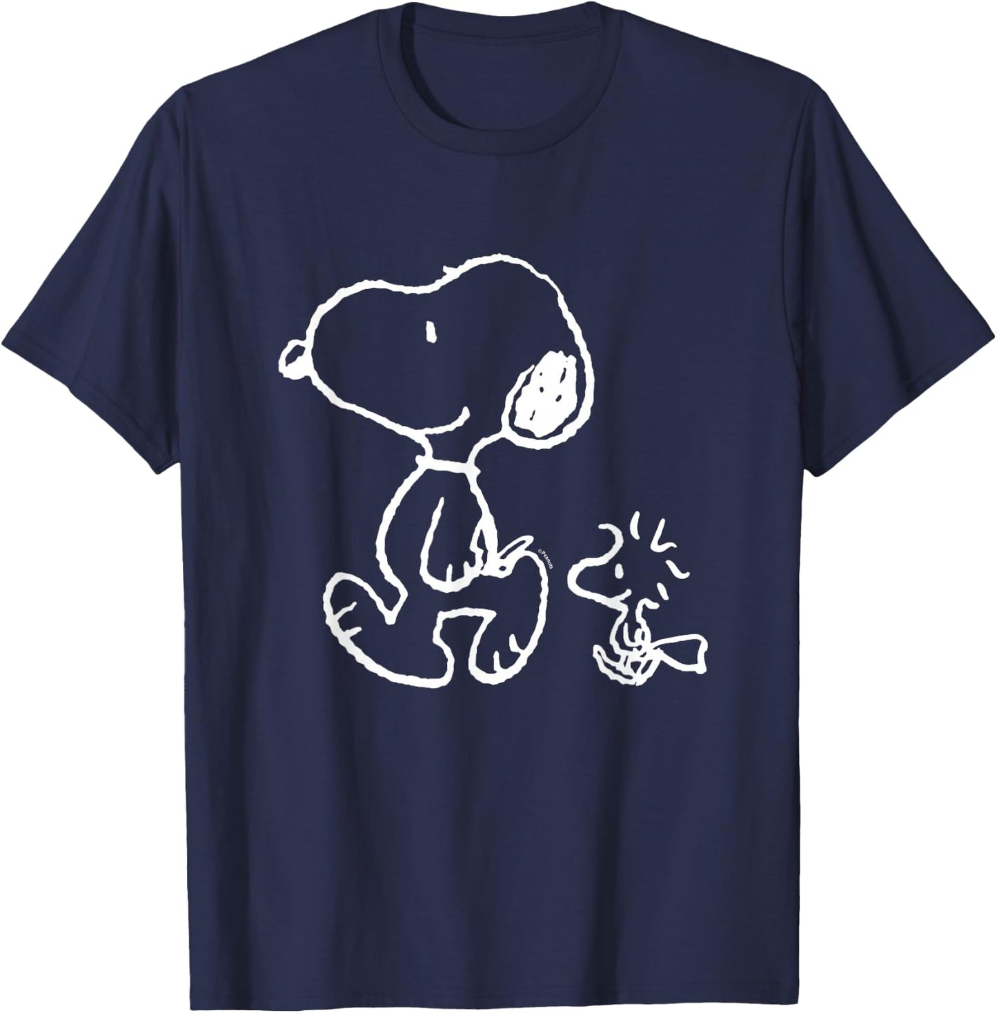 Peanuts Snoopy Woody Walk , black T-Shirt - T-Shirt | Navy