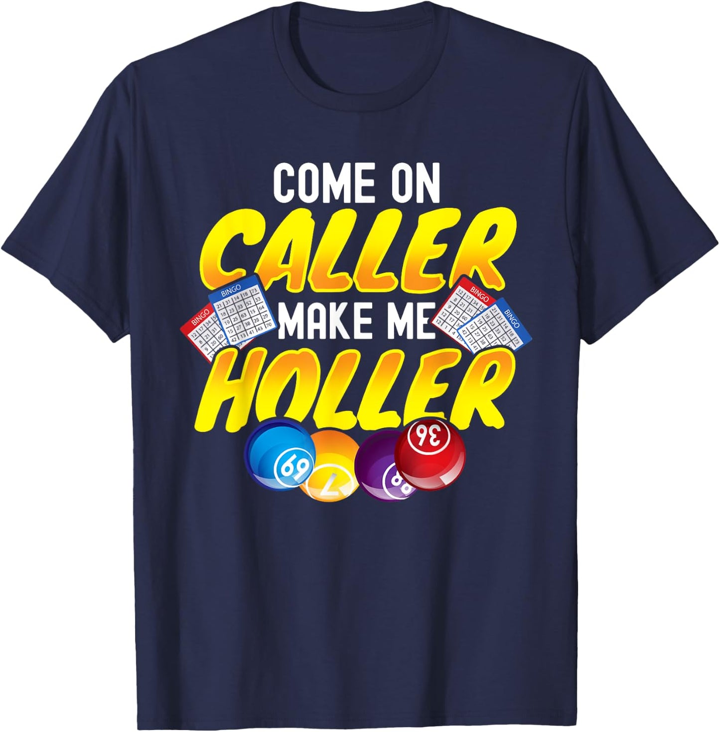 Bingo Lottery Game Lucky Players T-Shirt - T-Shirt | Navy