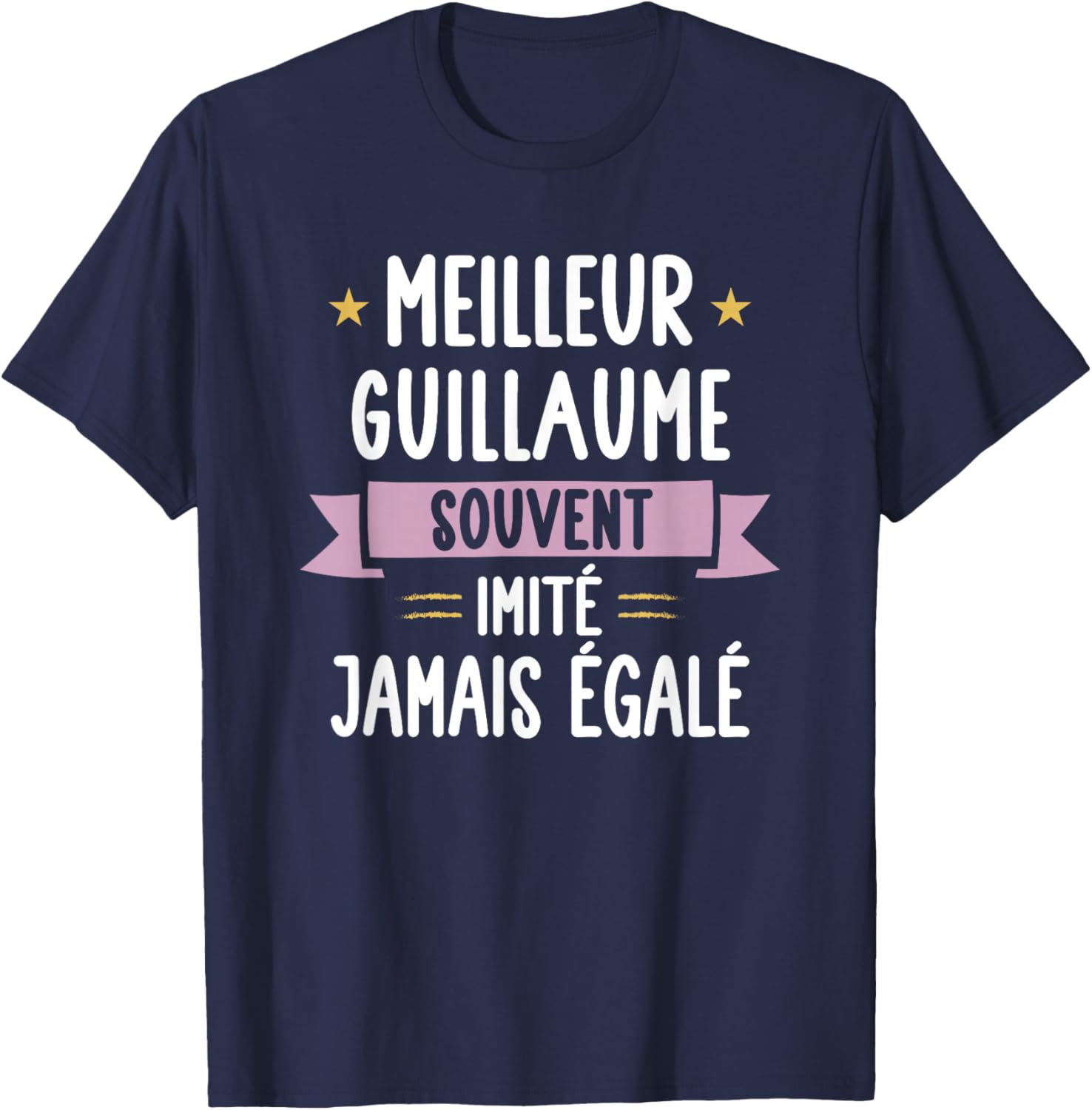 Unique Man Gift Humour Name Personalised Guillaume , Black, S T-Shirt - T-Shirt | Navy