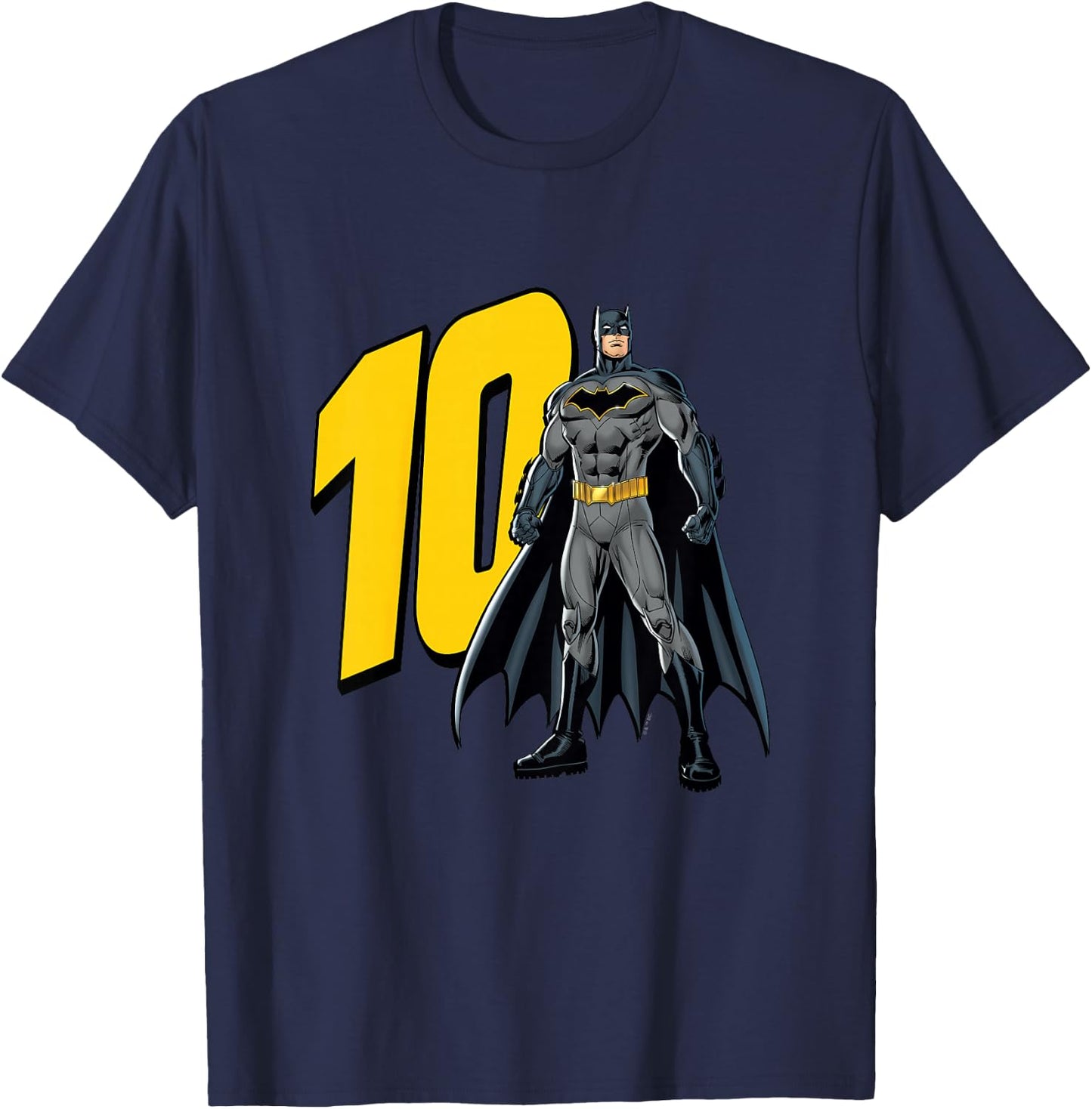Kids Batman Super Hero 10th Birthday T-Shirt - T-Shirt | Navy