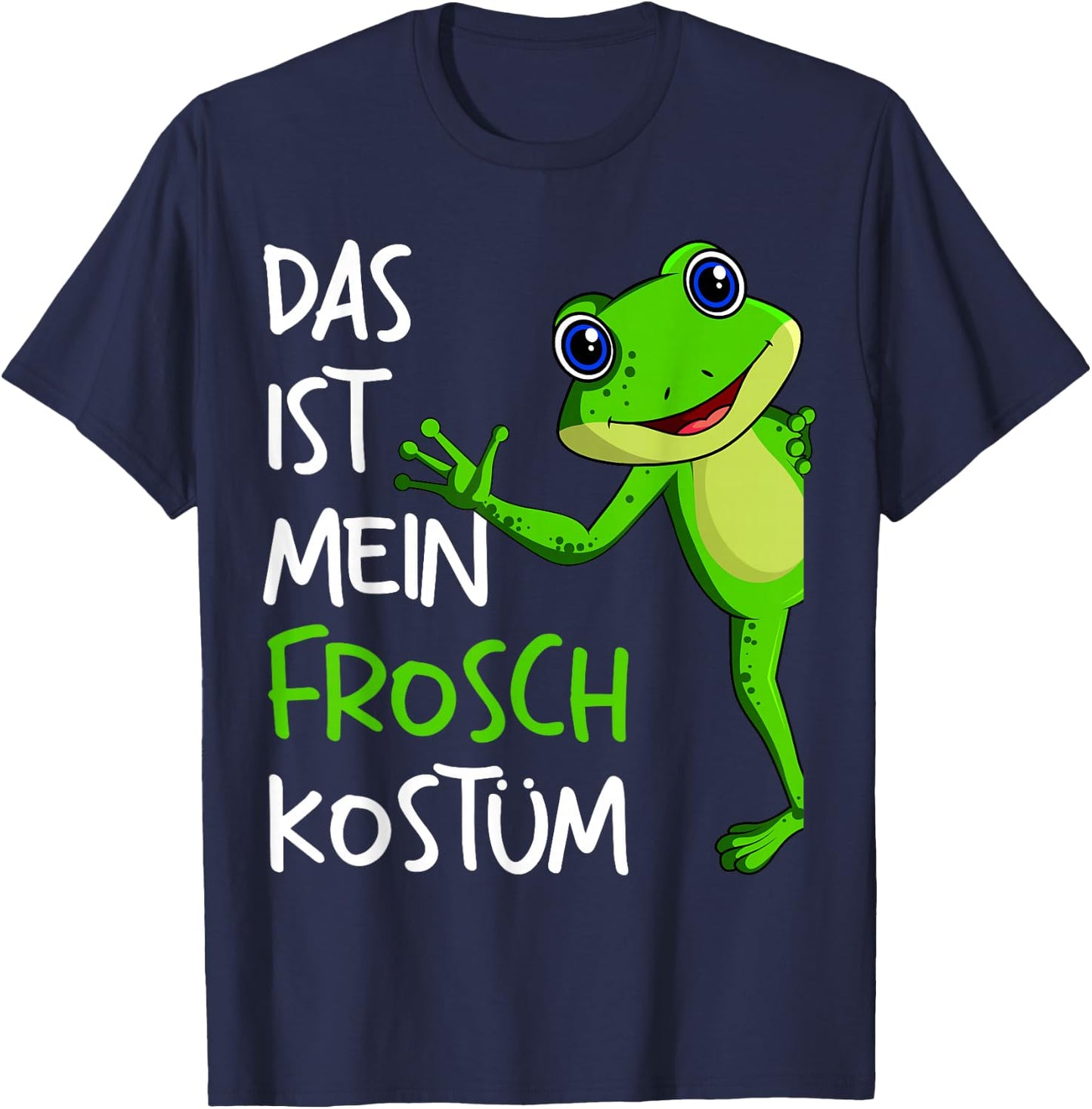 Frog Costume Frog Children Girls Boys Women's , black T-Shirt - T-Shirt | Navy