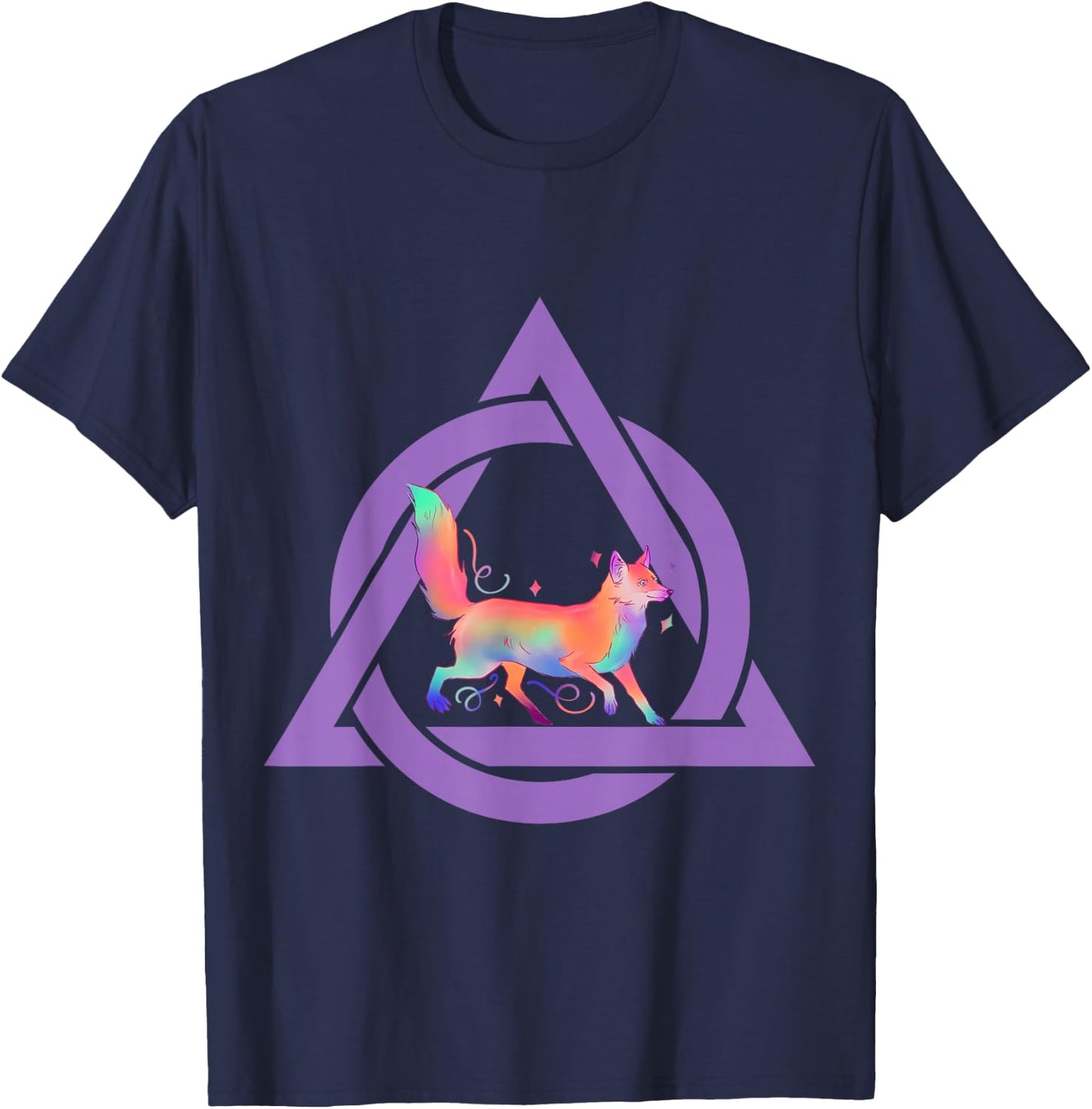 Therian Wear Delta Fox , Black, S T-Shirt - T-Shirt | Navy