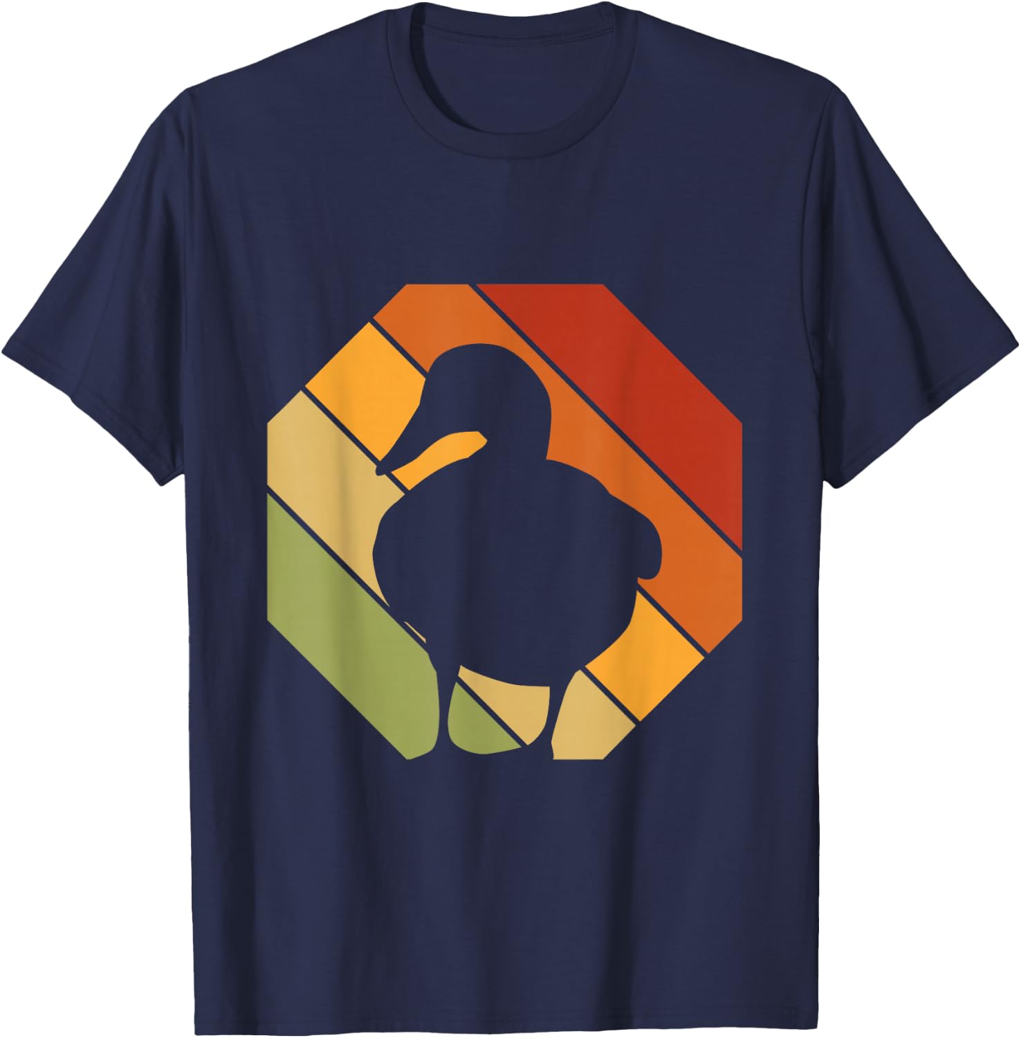 Retro Duck Rubber Duck Drake - Vintage Duck T-Shirt - T-Shirt | Navy