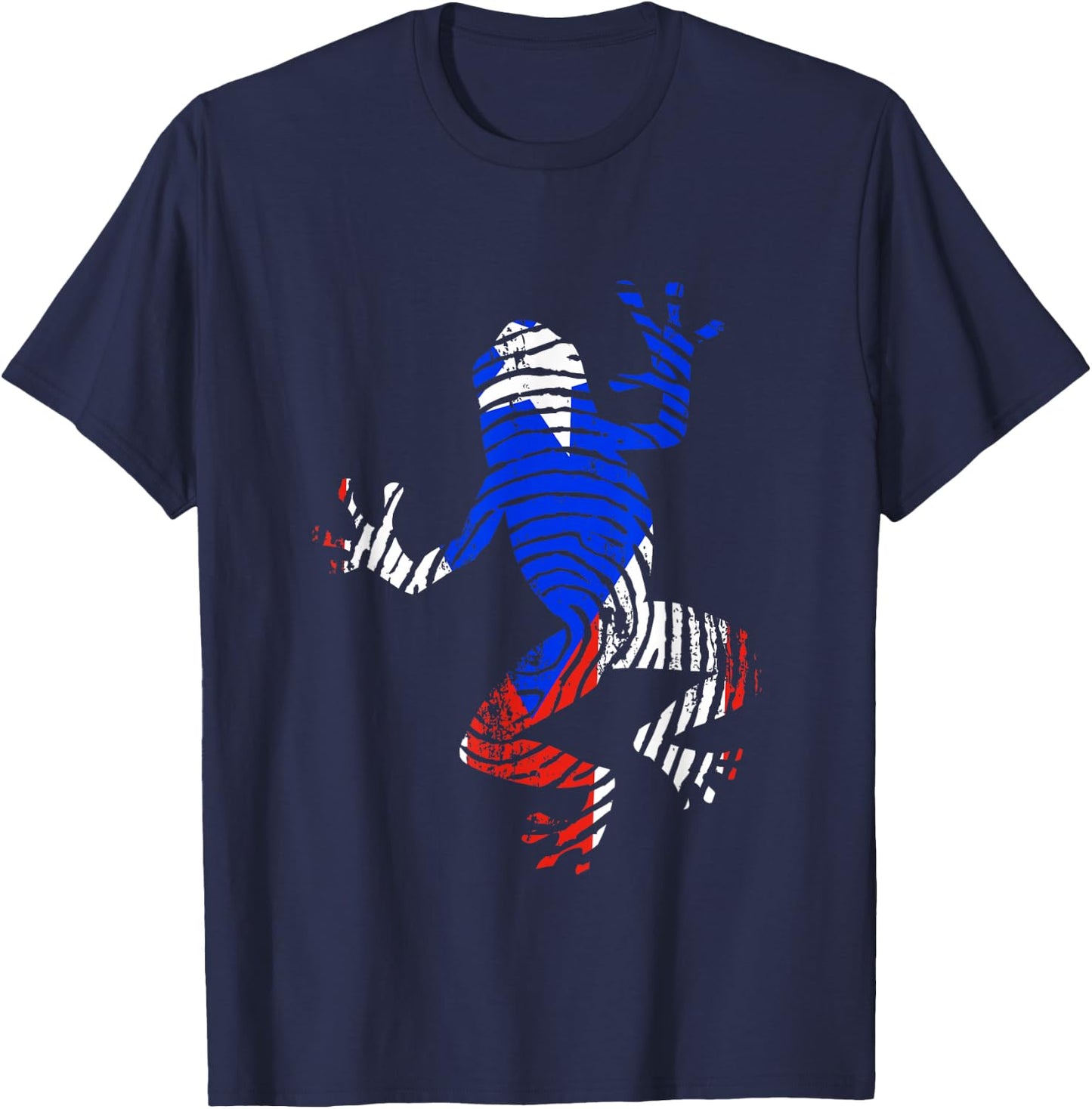 Puerto Rican DNA Coqui Puerto Rico with Vintage Flag T-Shirt - T-Shirt | Navy