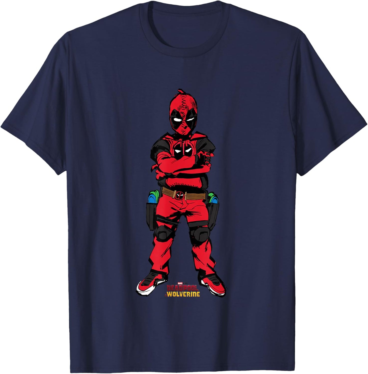 Marvel Deadpool & Wolverine Kidpool Full Body Shot T-Shirt - T-Shirt | Navy
