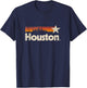 Vintage Houston City - Texas Houston Strong Stripes T-Shirt - T-Shirt | Navy