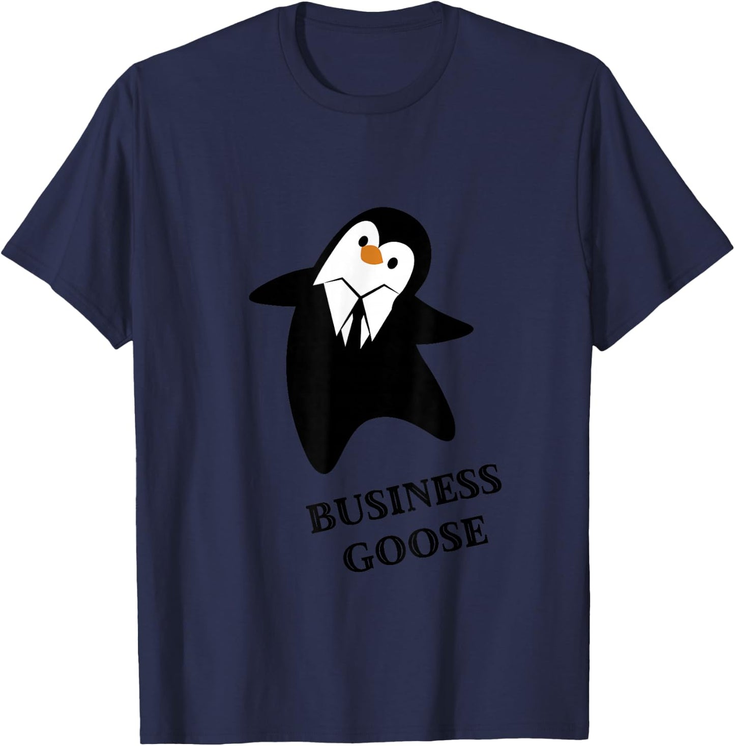 Business Goose Penguin in Tuxedo T-Shirt - T-Shirt | Navy