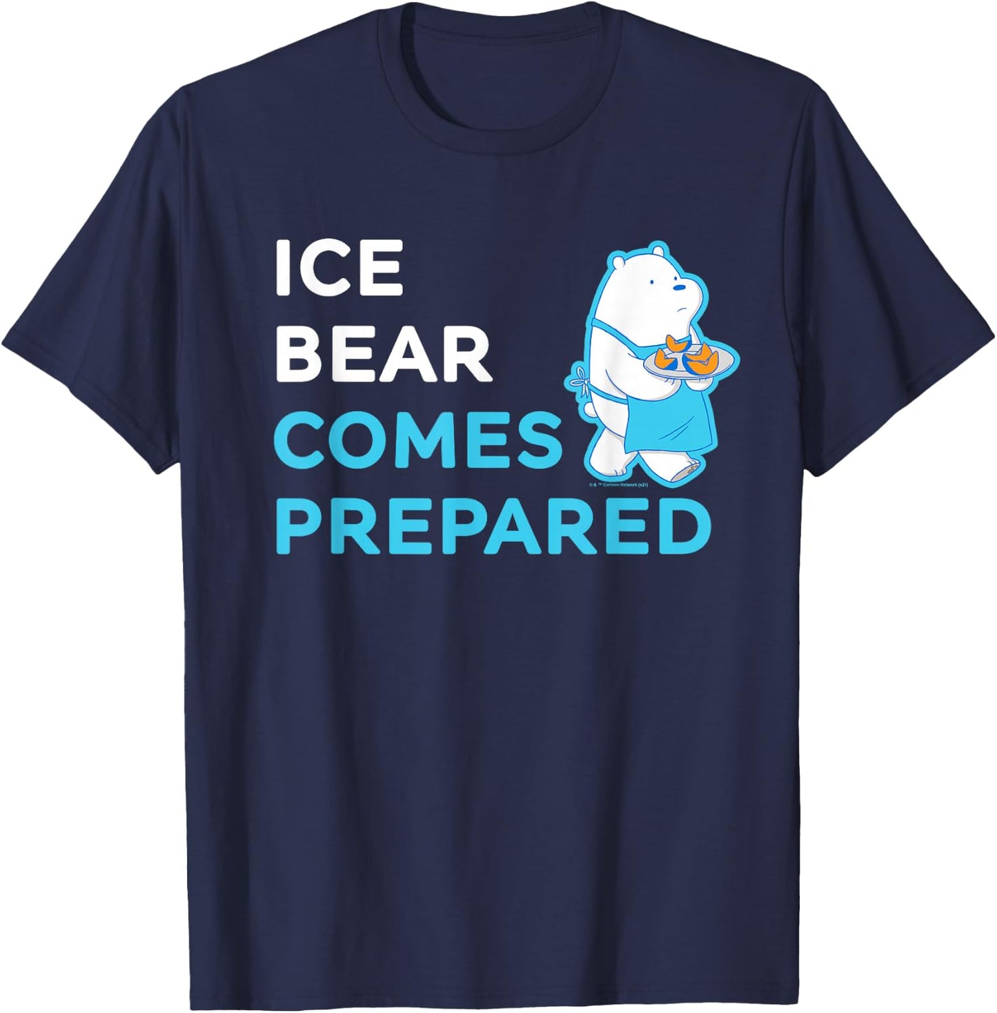 We Bare Bears Ice Bear Comes Prepared T-Shirt - T-Shirt | Navy