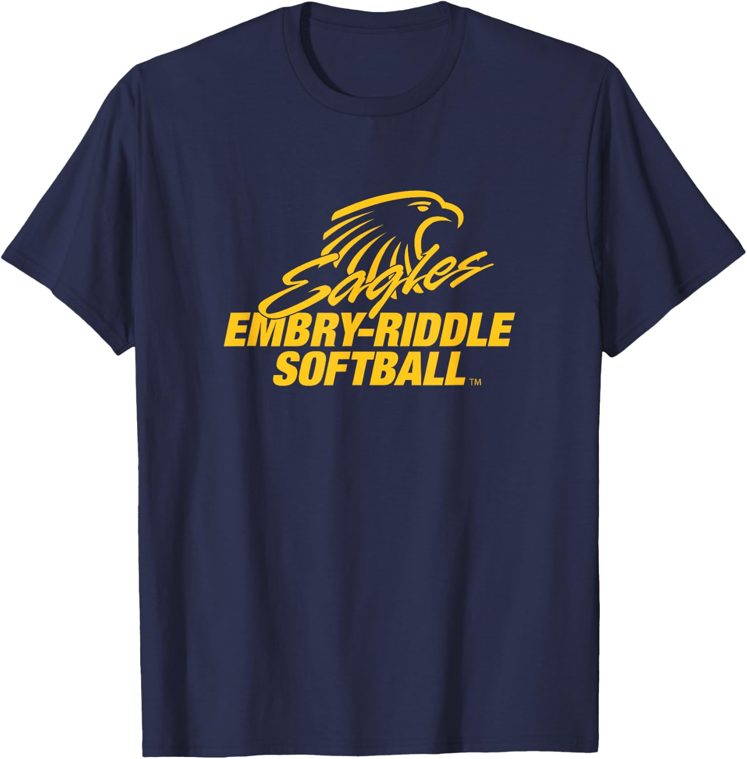 Embry-Riddle Aeronautical Eagles Softball Sports Fan T-Shirt - T-Shirt | Navy
