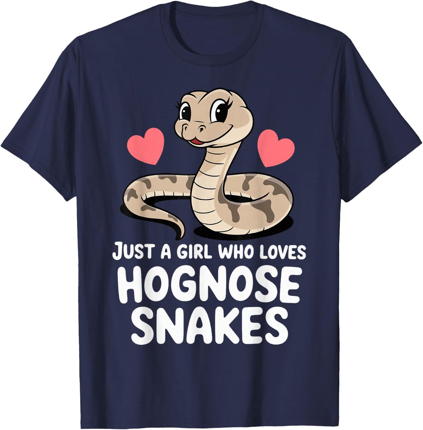 Just A Girl Who Loves Hognose Snakes T-Shirt - T-Shirt | Navy