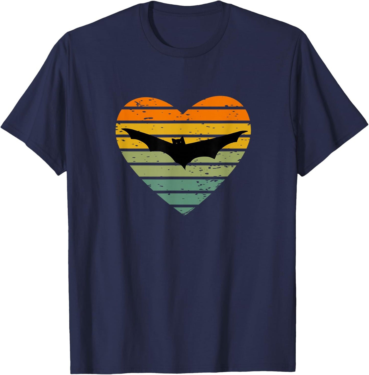 Ich Liebe Fledermaus Fan Retro Vintage nachtaktiv Flughund T-Shirt - T-Shirt | Navy