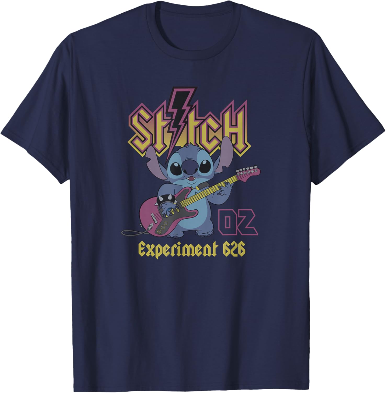 Disney Lilo & Stitch Rock Concert Experiment 626 Band T-Shirt - T-Shirt | Navy