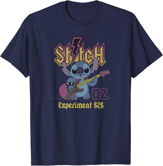 Disney Lilo & Stitch Rock Concert Experiment 626 Band T-Shirt - T-Shirt | Navy