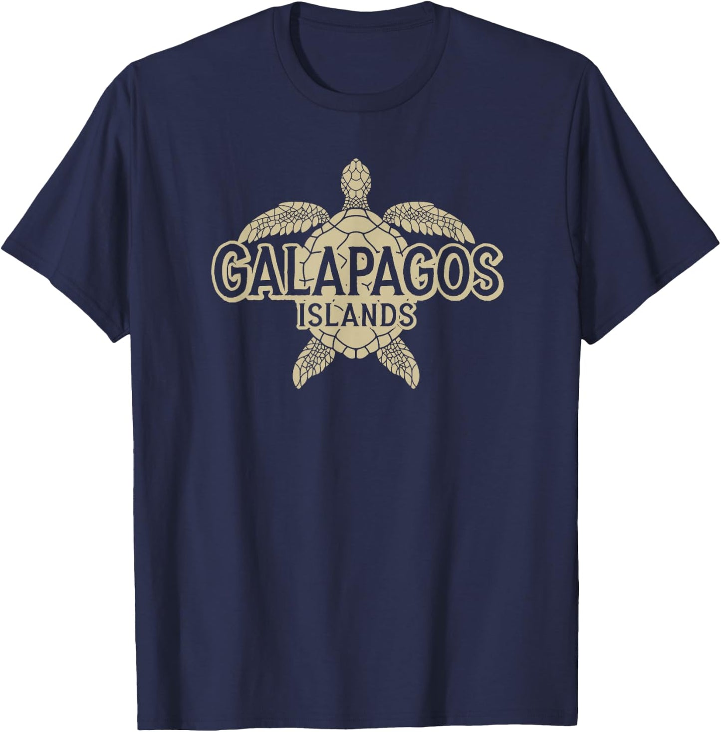 Galapagos Islands Shirt Vintage Sea Turtle Graphic Ecuador T-Shirt - T-Shirt | Navy