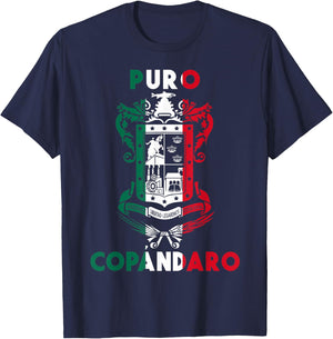 Copándaro Michoacan Mexico Escudo Y Lema Arte Emblem Merch T-Shirt - T-Shirt | Navy