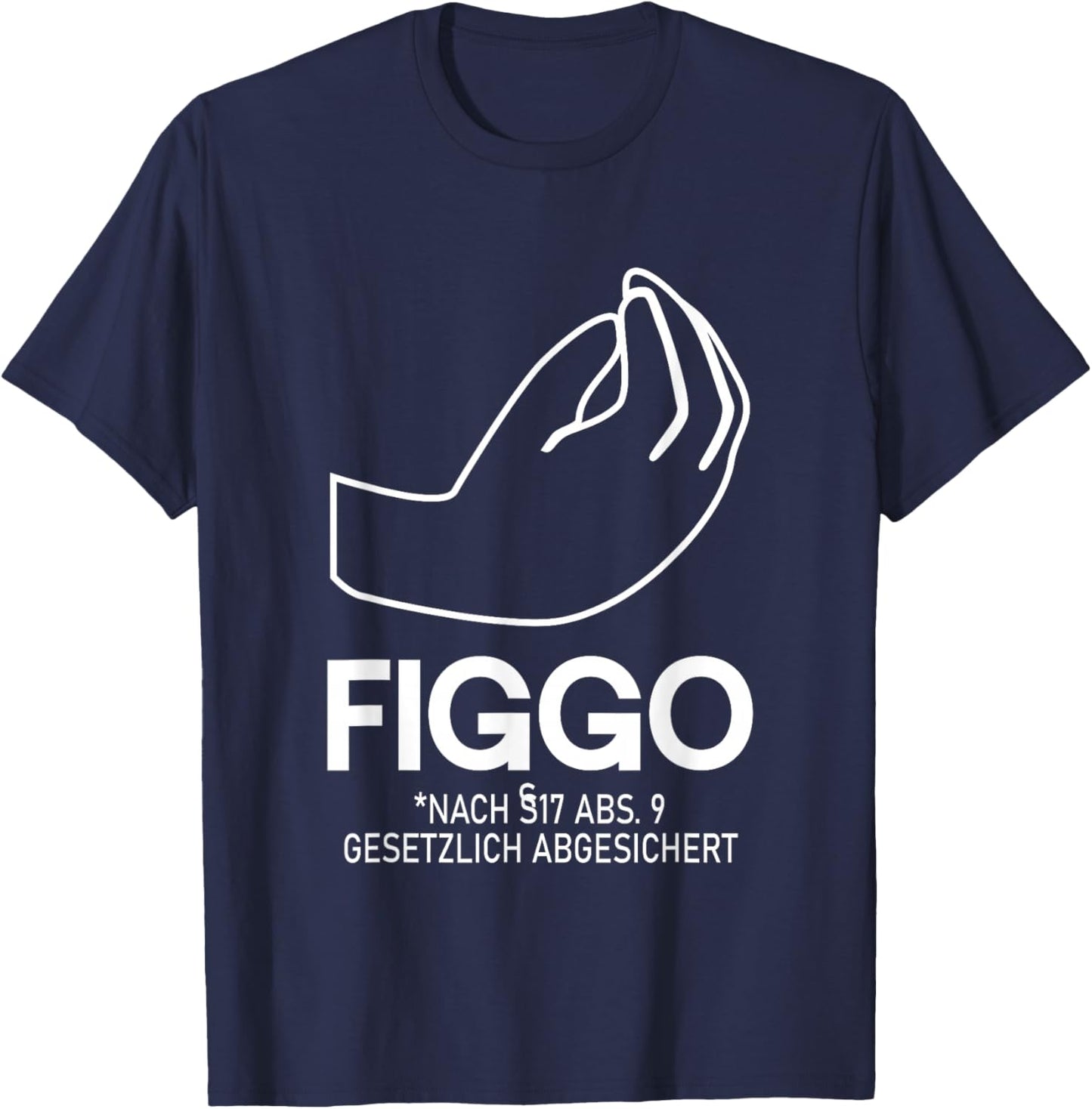 Figgo Ficko | Legally Secured | Percy , black T-Shirt - T-Shirt | Navy