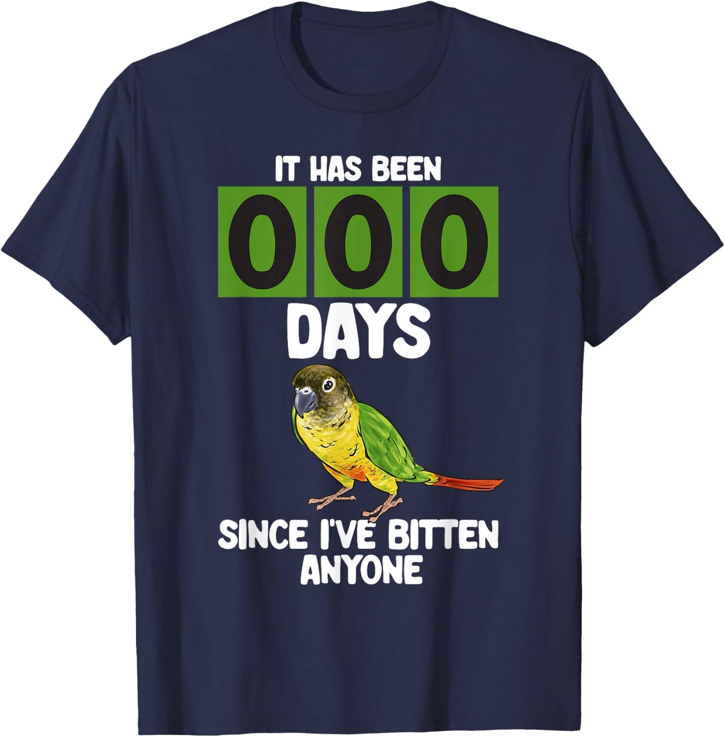 Green Cheek Conure Parrot Bird Conure T-Shirt - T-Shirt | Navy
