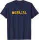 NOR CAL Vintage Retro Distressed Style NOR CAL T-Shirt - T-Shirt | Navy