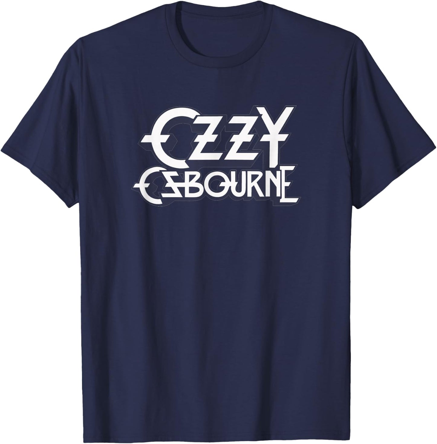 Ozzy Osbourne White Logo T-Shirt - T-Shirt | Navy