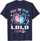 Pink Or Blue Lolo Loves You Gender Reveal Baby T-Shirt - T-Shirt | Navy