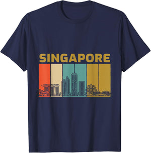 Amazing Singapore Skyline Love City T-Shirt - T-Shirt | Navy