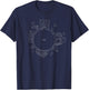 Family Heritage Gifts -Adult Zion National Park Tiny Planet - Black, Small, Short Sleeve T-Shirt - T-Shirt | Navy