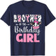 Brother Of The Birthday Girl Farm Cow 1st Birthday Girl T-Shirt - T-Shirt | Navy