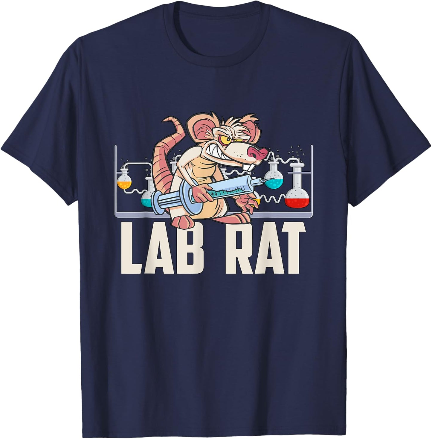 Lab Rat Scientist Loves Medical Technologist Lab Technician T-Shirt - T-Shirt | Navy