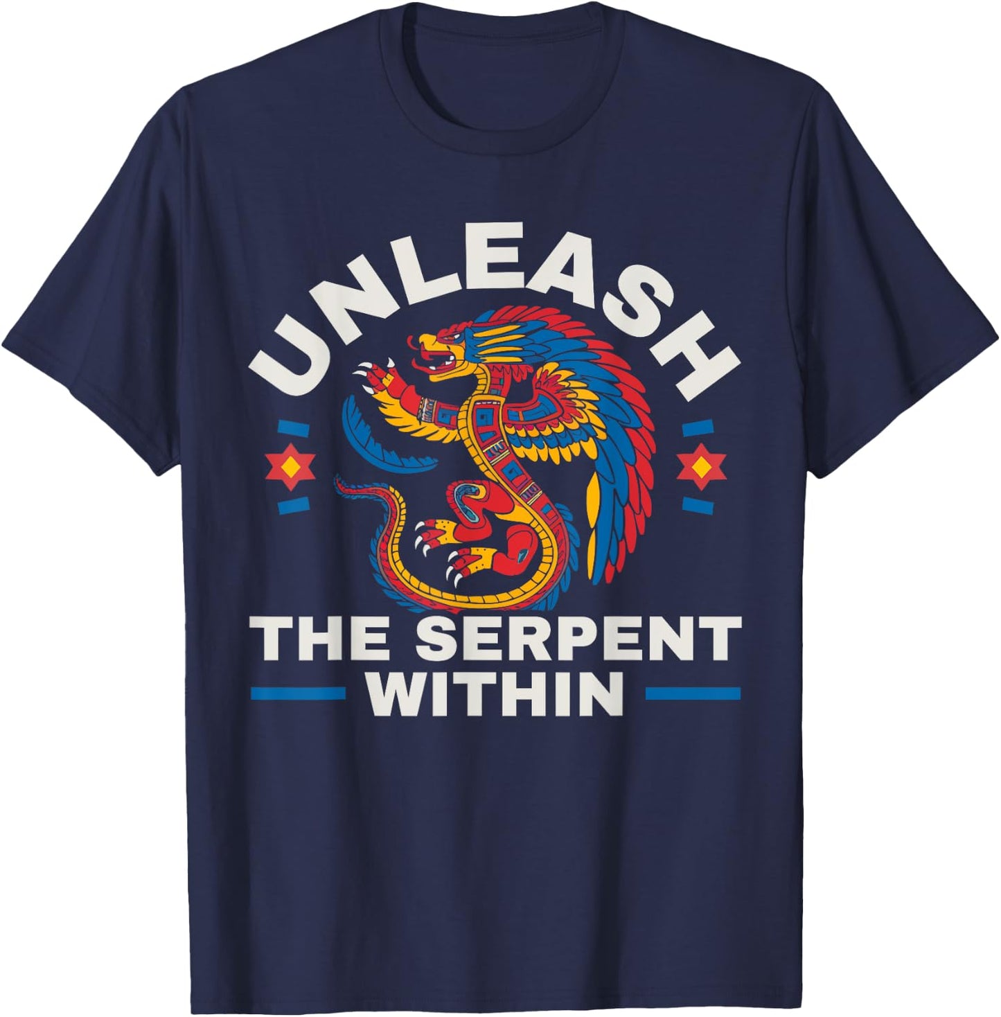 Aztec God Aztec Culture Mayan Indigenous Quetzalcoatl T-Shirt - T-Shirt | Navy