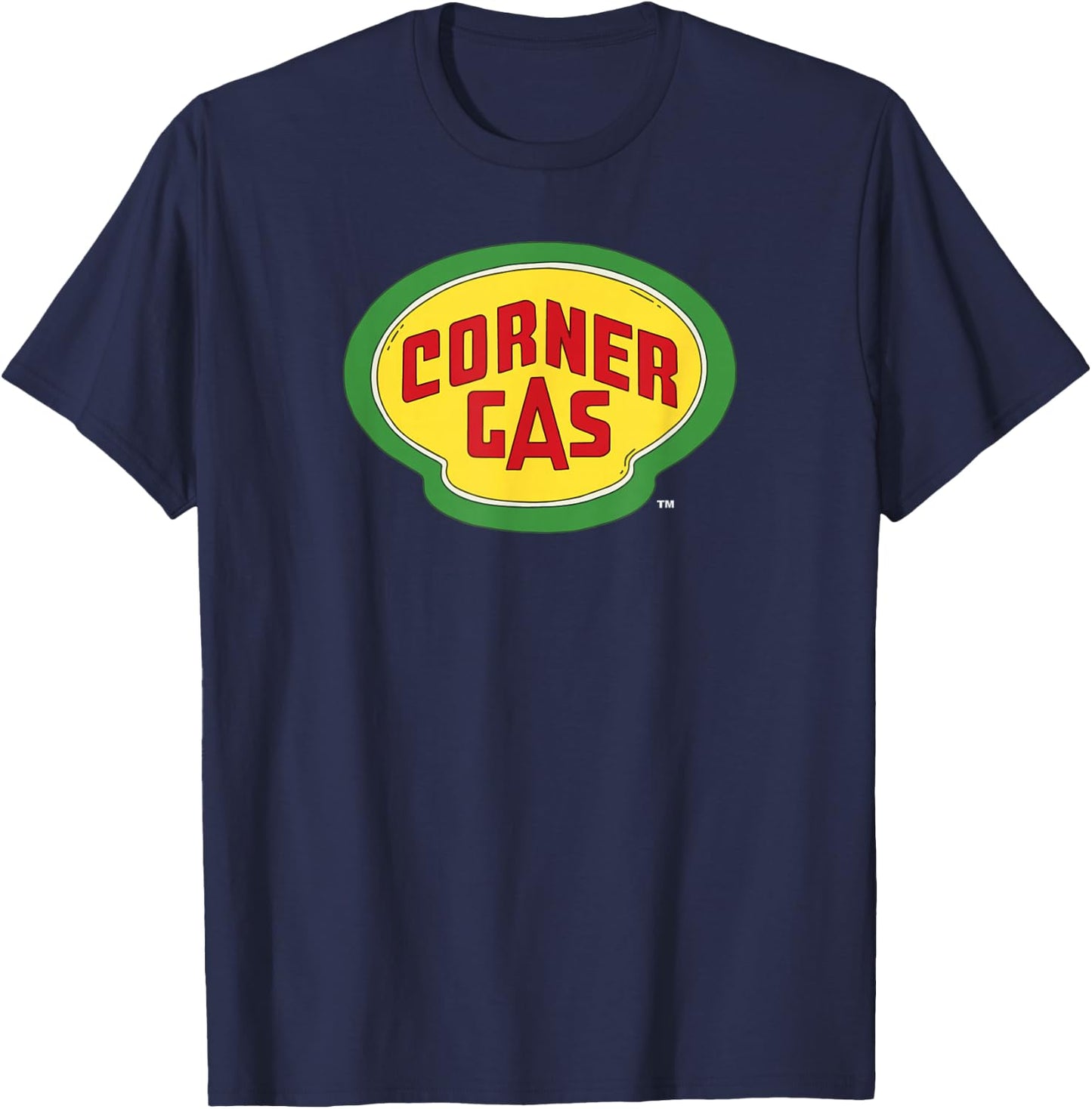 Corner Gas: Logo w/White Text Small T-Shirt - T-Shirt | Navy