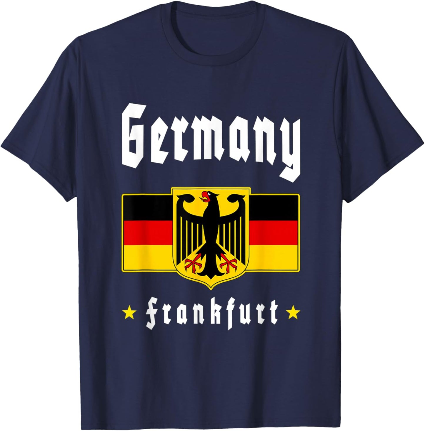Frankfurt Germany German Flag Tourist Souvenir T-Shirt - T-Shirt | Navy
